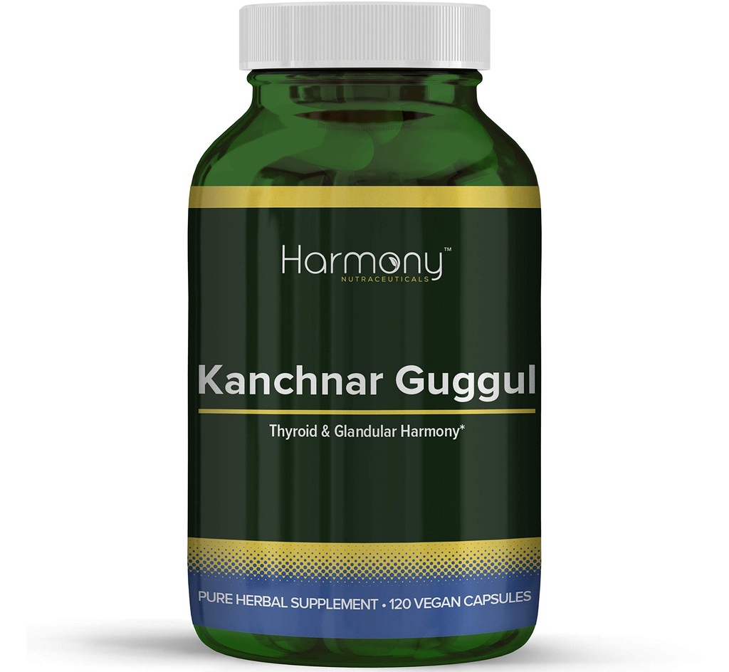 Kanchnar Guggul – Harmonie Thyroïde et Glandulaire – 120 Capsules Vegan – Harmonie Nutraceuticals Guggul Résine