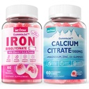 Calcium Citrat 1000mg Gefüllte Gummis + Eisen Bisglycinat 26mg