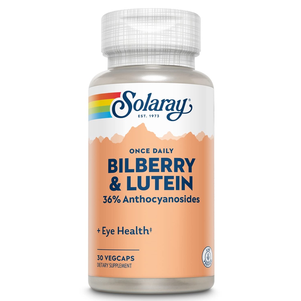 SOLARAY One Daily Bilberry und Lutein Supplement, 160 mg 30 Count