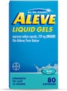 Aleve Pain Reliever & Fever Reducer Gels liquides, Naproxène de sodium, soulagement de la douleur, 80 Compte
