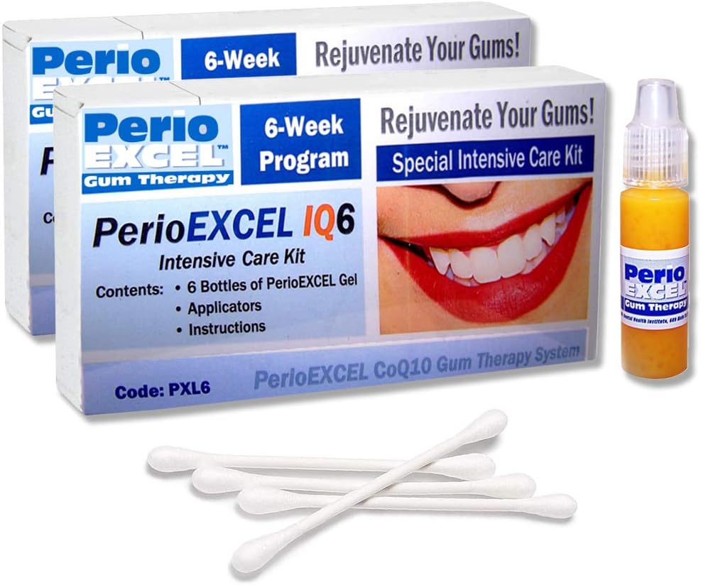 SDC - PerioEXCEL IQ6 DuoPack Kit de thérapie de Gum 12 semaines avec gel de Gum CoQ10