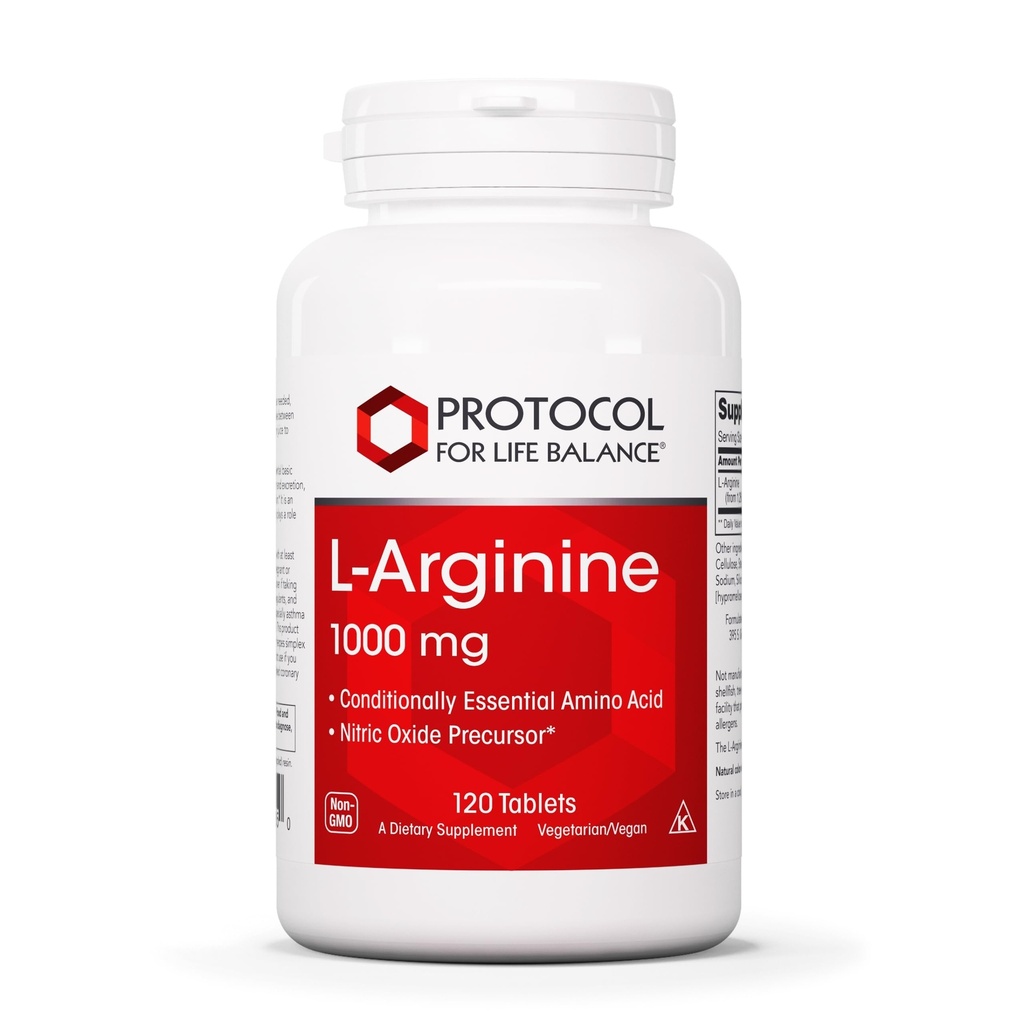 PROTOKOLL FÜR LIFE BALANCE L-Arginin 1000mg - Aminosäure - Urea Detox - Protein Protection - 120 Veg Caps