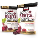 Bundle of Force Factor Total Beets Ultimate Herz-Gesundheits-Blutdruck-Unterstützung Chews mit CoQ10, Beet Root Powder, Grape Seed Extract, Blutdruck-Ergänzung für Zirkulation & Blutfluss, 120 Soft