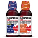Coricidin HBP Force maximale Cold & Flu Day & Night sans sucre liquide Twinpack, médicaments froids sans décongélation pour adultes avec une pression artérielle élevée -12 Fl Oz (paquet de 2)