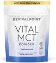 Premium Unflavored MCT-Öl-Pulver mit Keto-Elektrolyten- Creamer für Kaffee, Tee und Shakes- Inklusive 15x Bioverfügbare Chromium Picolinate, C10 und C8 MCT-Öl aus Kokosnüssen – 120 Gramm