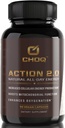 CHOQ Action 2.0 Energie- und Zirkulationsunterstützung - Rhodiola Rosea, Beetroot & B12 Supplement - Nitric Oxide Booster für Männer & Frauen - Focus & Recovery - 90 Kapseln