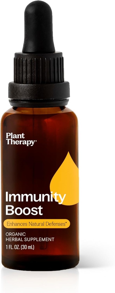 Pflanzentherapie Bio Immunität Boost Tincture 30 mL (1 oz) mit Ehcinacea, Elderberry & Lemon Balm Extract, unterstützt ein gesundes Immunsystem, natürliche Verteidigung gegen würzige Bedrohungen