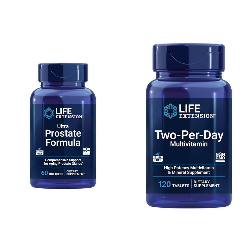 Life Extension Ultra Prostate Formula, Saw Palmetto für Herren, Pygeum, Sting Nettle Root, lycopene & Two-Per-Day High Potency Multi-Vitamin & Mineral Supplement - Vitamine, Mineralien