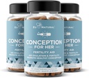Konzeption Fruchtbarkeitsergänzungen für Frauen 3-Pack Bundle – Aids Ovulation, Hormonal Balance, & Reguläre Zyklen – Pränatale Vitamin-Unterstützung mit Myo-Inositol, Folat, Folsäure, Vitex – 180 Kapseln