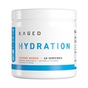 Poudre d'électrolytes kaged Hydra-Charge orange Mélange de boissons de sport pré, post, intra-entraînement, faible teneur en glucides, végétalien, sans gluten, suppléments pour les hommes et les femmes 60 portions