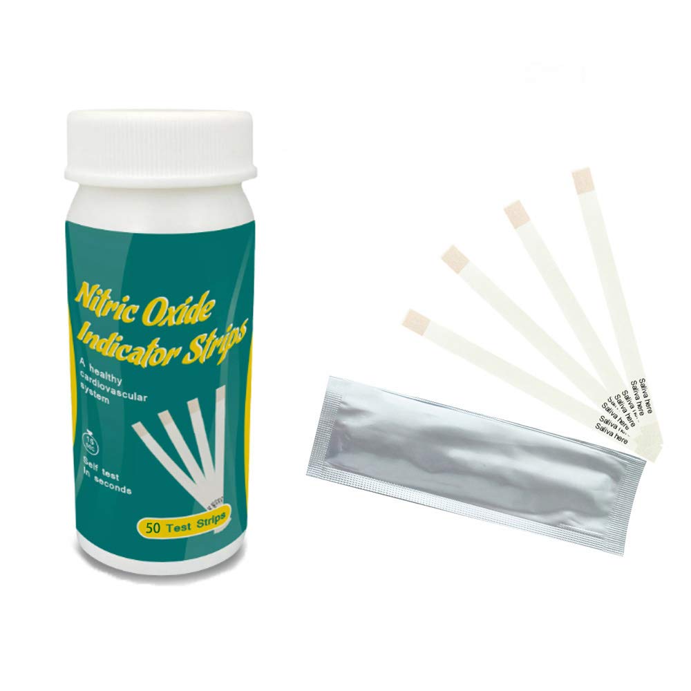 Nitric Oxid Test Strips [50strips]- Nitric Oxide Indikator Strips Arbeit durch Messung Die Nitrite in Ihrem Mund, um die Menge an Stickstoffoxid in Ihrem Körper, erhalten Ergebnisse in nur 10-15 Sekunden...