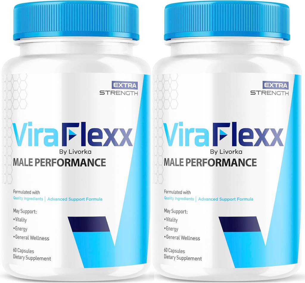 (2 Pack) ViraFlexx Pro Capsules for Men, Original ViraFlexx Pro Male Support Pills All Natural Support Overall Health, ViraFlex Premium Advanced Formula, Vira Flexx Reviews, 120 Capsules for 2 Months