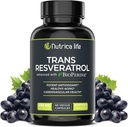 Trans Resveratrol Ergänzung 500mg Potent Anti-Aging-Formel, Leistungsstarkes Antioxidans für Herz- und Zellgesundheit, Brain Booster Ergänzungen mit Bioperine, 60 Vegan Caps
