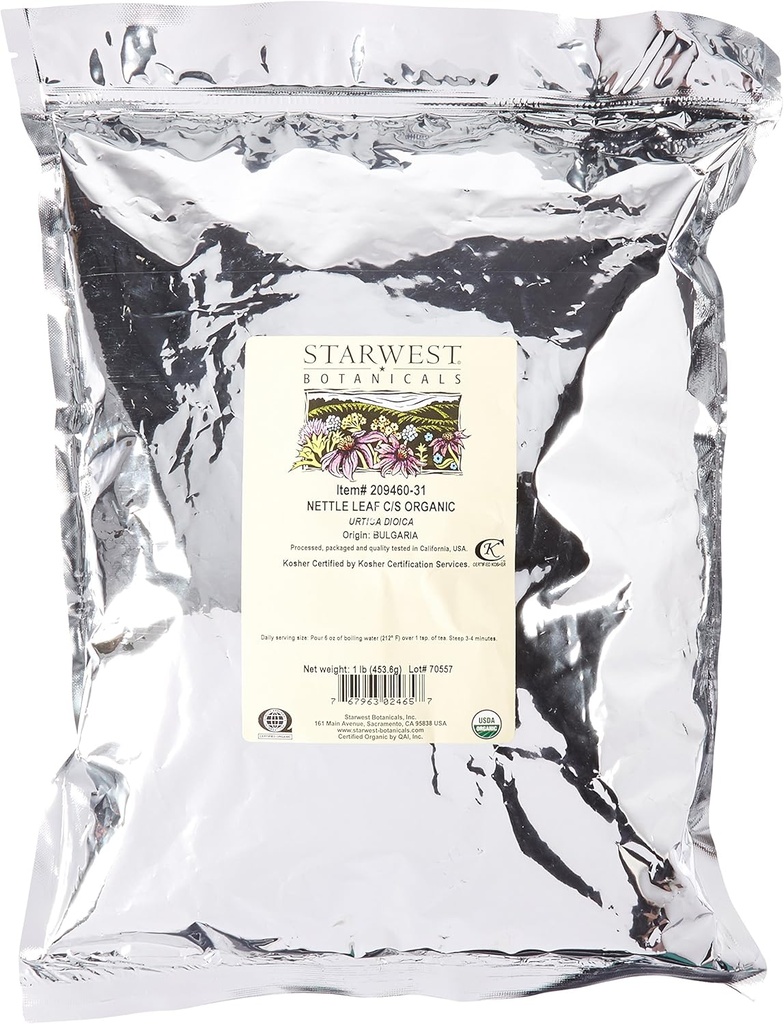 Starwest Botanicals Thé à feuilles minces organiques coupé et tamisé, 1 livre en vrac - 1 compte