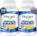 Glänzende Blatt Methyliertes Bariatric Multivitamin ohne Eisen – Vitamine für Magen-Bypass & Sleeve, 1 Tägliche Kapsel W Methyliertes Folat, B12, A, C, D, K & Mehr. Vegetarisch, Soy-Free, USA Made (180 Ct.)