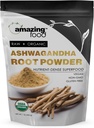 Erstaunlich Essen Ashwagandha Wurzel | 1 Lb Pulver | USDA Zertifizierte organische Ergänzung | Vegan | Non-GMO | Gluten Free | Made in USA