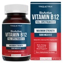 Vitamine bioactive B12 - 5000 mcg, contient 3 formes bioactives B12 Plus Cofacteur méthylfolié - Méthyl B12, Adenosyl B12 et Hydroxy B12 , supporte l'énergie, le métabolisme et l'humeur , Vegan, non-OGM (60 portions)