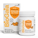 BioGaia Immune Active Kids | Probiotic + Vitamin D | für Verdauungs- und Immungesundheit | Alter 3+ | Allergen, Dairy, Soy & Gluten Free | Trusted by Pediatricians | 60 Day Supply | Orange Flavored Chewable