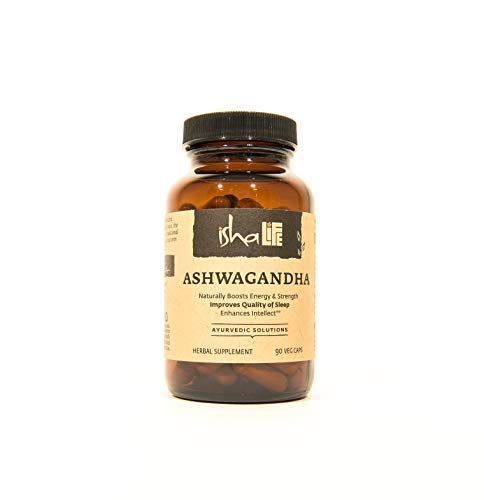 ISHA Ashwagandha Supplements - Natural Herbal Supplement, 500 mg ea (90 Veg caps)