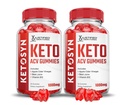 (2 Pack) Ketosyn Keto ACV Gummies Advanced Formula 1000MG Ketosyn Keto Gummies Vinaigre de cidre de pomme formulé avec du jus de betterave de grenade poudre B12 Vegan Non OGM 120 Gummys