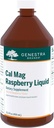 Genestra Marken Cal Mag Raspberry Liquid | Calcium und Magnesium Citrat Formel mit Vitamin D | 15.2 fl. oz.