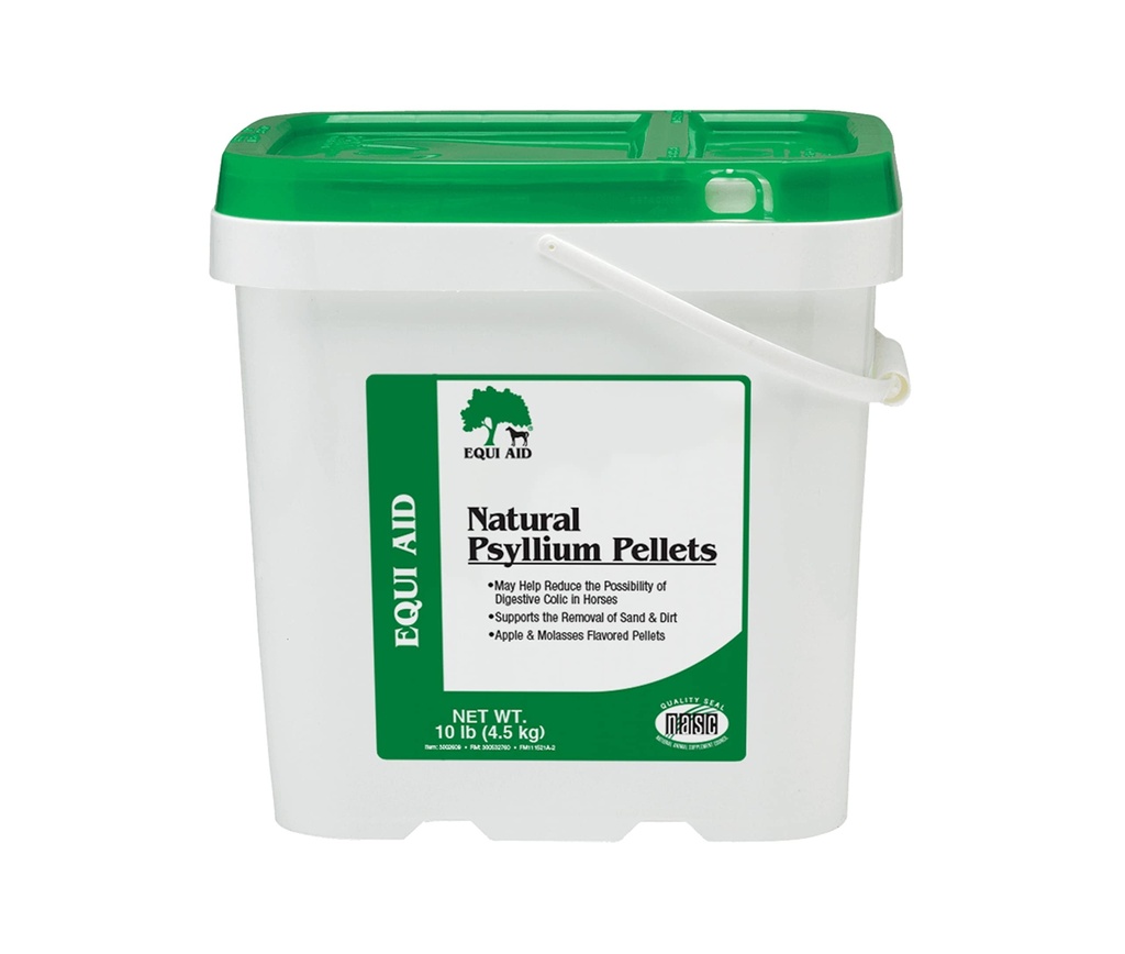 Farnam Equi Aid Natural Horse Psyllium Pellets Supplement, unterstützt Entfernung von Sand & Dirt aus dem Ventral Colon, 10 Pfund, 32 Scoops