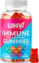 9 in 1 Immune Support Gummies with Elderberry, Vitamin C&D, Zinc, Turmeric, Ginger, Echinacea, Astragalus & Sea Moss for Immunity Supplement - 60 Gummies