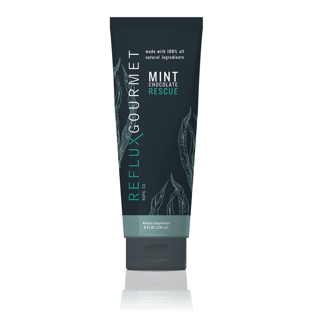 REFLUX GOURMET - Mint Chocolate Rescue All-Natural Alginat-Therapie, Säure Reflux, GERD, LPR, Heartburn Relief, Hergestellt aus allen natürlichen Zutaten als sicher für Kinder und schwangere Frauen