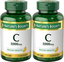 Nature's Bounty Vitamin C, 1000mg, unterstützt Immungesundheit, 100 Kapseln (Pack von 2)