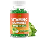 Vitamin C Gummis 1000mg für Erwachsene & Kinder - Maximale Stärke Kaubare Immununterstützung, Collagen-Unterstützung - Sour Green Apple Flavor - Glutenfrei, Non-GMO, Vegetarisch - 90 Gummis (30 Portionen)