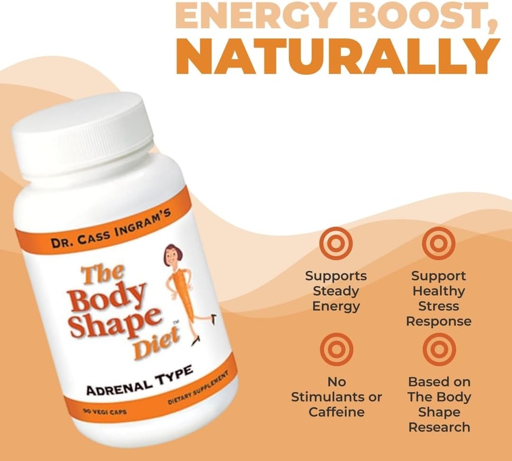 Formule de support adrénal Premium de Dr. Cass Ingram - Énergie naturelle et support de stress avec herbes méditerranéennes sauvages, Jelly Royal & Complexe Glandulaire - 90 Capsules