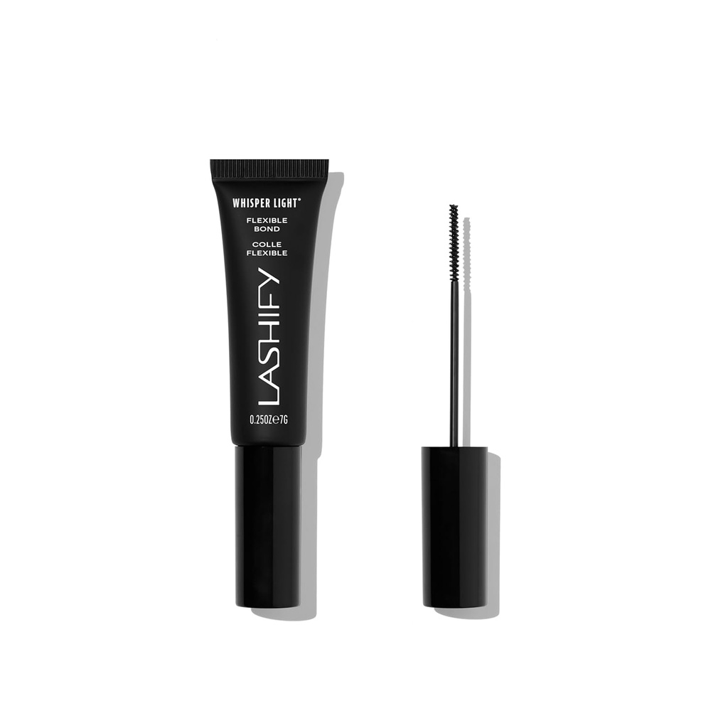 Lashify Whisper Light Flexible Bond Colle de cils pour faux cils avec technologie Micro-Flex- Colle de cils pour extensions de cils en noir