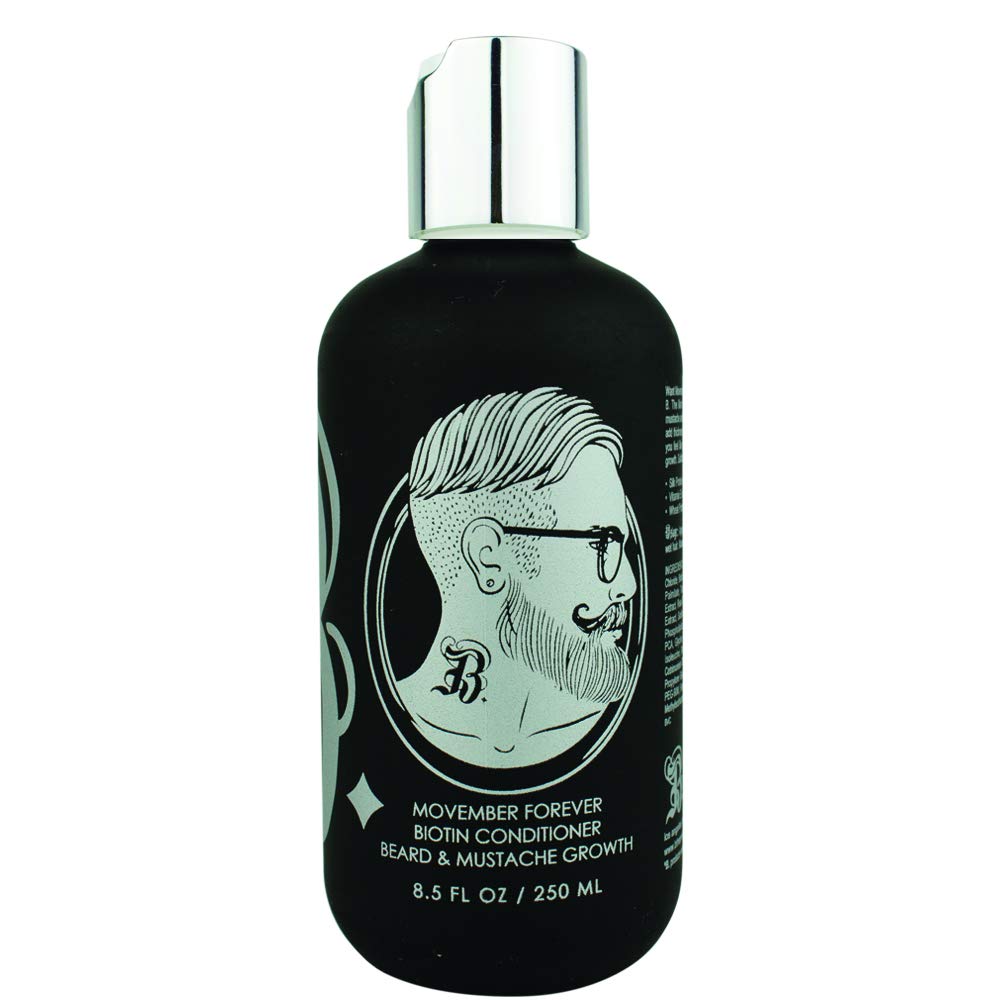 Biotine Bead Croissance et Conditionneur épaississant- (haute puissance) soin de la barbe avec Biotine-pour le meilleur Conditionneur de la barbe de croissance de la barbe de Barbe pour Grooming-Movember Pour toujours Biotine Conditionneur facial 8,5oz.