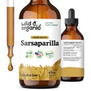 Wild & Organic Sarsaparilla Root Tincture - Gesamtunterstützung - Sarsaparilla Extract Supplement - Vegan, Zucker & Alkoholfreie Flüssigkeitstropfen - 4 fl oz