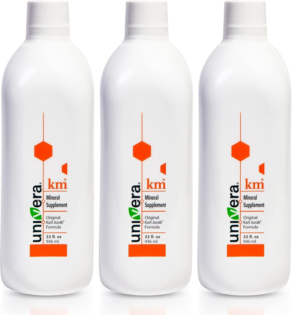 Univera KM Mineral Supplement Formule originale Karl Jurak Riche en potassium et vitamines Stabilise l'équilibre du pH Soutient la digestion + absorption nutritive