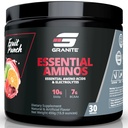 Acides aminés essentiels de granit poudre pour la récupération et la croissance musculaire avec 10g d'AAE et 7g BCAA - sans soja, sans gluten, 448g (30 portions), goût de punch de fruits