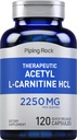 Piping Rock Acetyl L-Carnitin HCL | 2250mg | 120 Kapseln | Therapeutische Ergänzung | Non-GMO, Glutenfrei