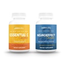 Paleovalley NeuroEffect + Essential C Complex Bundle - Neuro Pilz Kaffee Extrakt, Vitamin C Supplement 450g Fokus, Gedächtnis, Energie, Immununterstützung, Bio-Superfoods