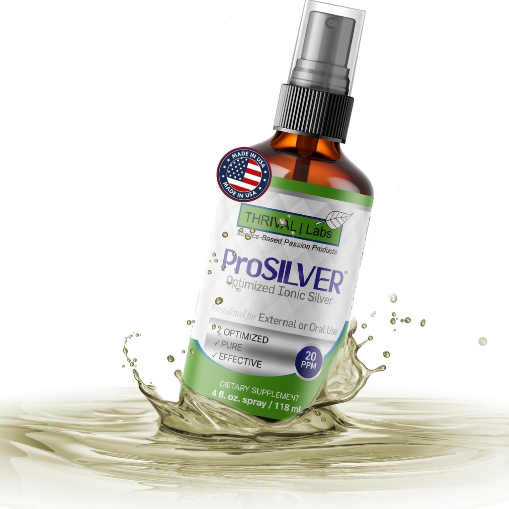 Ionic kolloidales Silber Spray 20 PPM Inmununterstützung Bioaktive Ergänzung Flüssigkeit 4oz Organische Plata koloidale