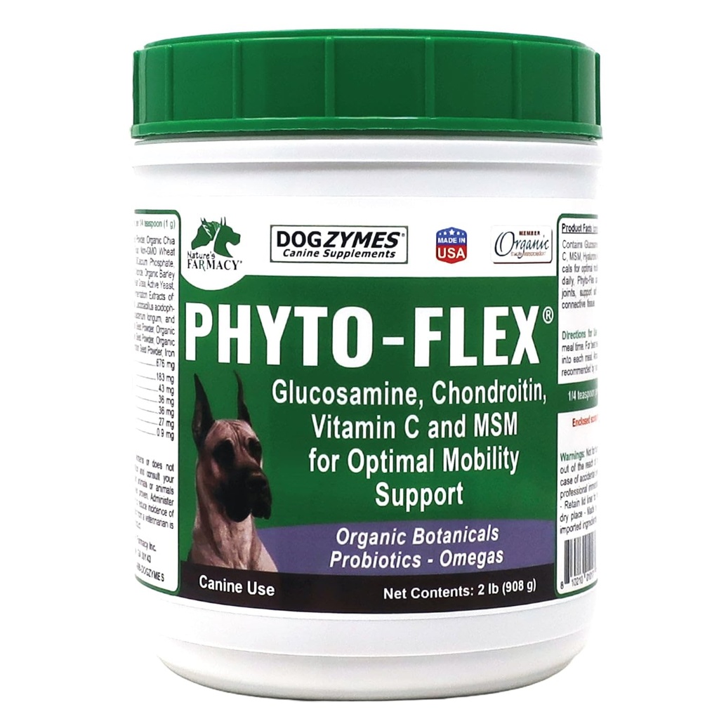 Dogzymes Phyto Flex - Glucosamin, Chondroitin, MSM und Hyaluronsäure... (2 Pfund)
