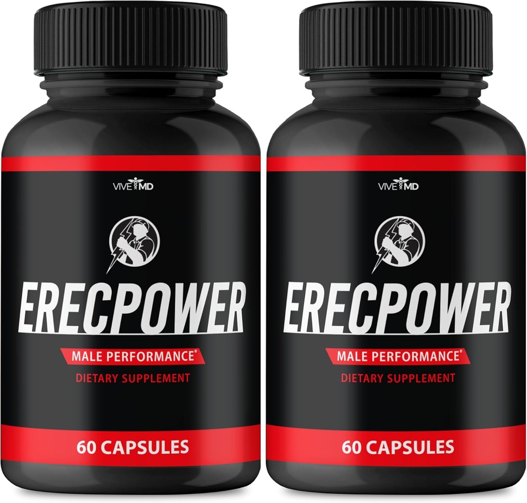 Erecpower für Herren Kapseln - Erecpower Pills Advanced Formula - Maximale Stärke, ErecPower für Männer Ergänzung Erec Power 60 Kapseln, Erec Power Vitamin Pills Bewertungen (2 Pack)