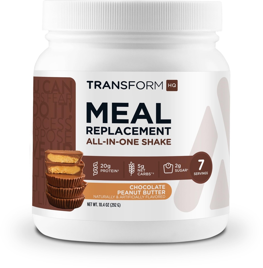 Transformer le substitut des repas Shake Powder 7 portions (Beurre d'arachide chocolatée) - Sans gluten, non-OGM