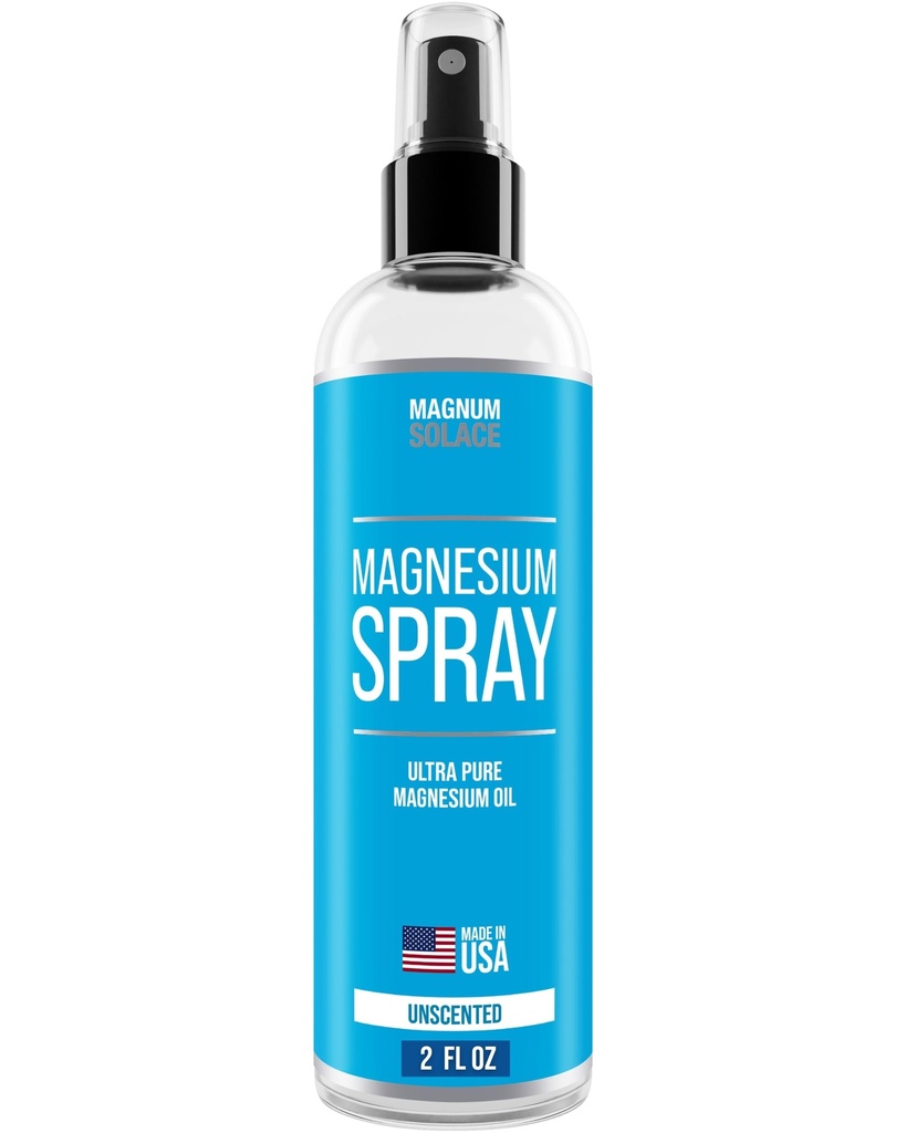 Spray de magnésium - Spray d'huile de magnésium pur de qualité USP - Fabriqué aux États-Unis depuis 2008, 2 oz