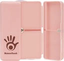 NatureTouch Pill Organizer, 7 Komponenten Pille Case, Tragbare Pille Box für Frauen und Männer, Tragbare Falten Pillenspender mit Dual Lid für Pillen/Vitamin/Fish Oil/Supplements - Pink Box