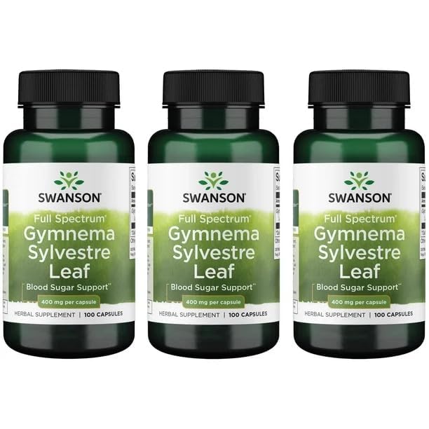 Swanson Full Spectrum Gymnema Sylvestre Leaf, 100 Capsules, 3 Pack