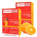 Glucose SOS Glucose Pulver-Packets mit natürlichem Dextrose, Schnellabsorption Das löst sich sofort in Ihrem Mund mit kein Wasser benötigt, Sweet & Tangy 12 Portionen