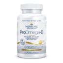 Nordic Naturals ProOmega-D, Lemon Flavor - 60 Soft Gels - 1280 mg Omega-3 + 1000 IE D3 - High-Potency Fish Oil - EPA & DHA - Brain, Eye, Heart & Immune Health - Non-GMO - 30 Portionen