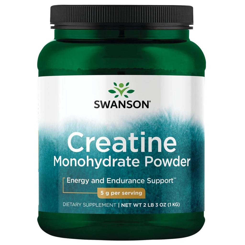 Swanson Creatin Monohydratpulver, Micronized, 5g Per Serving, 200 Portionen (1kg)