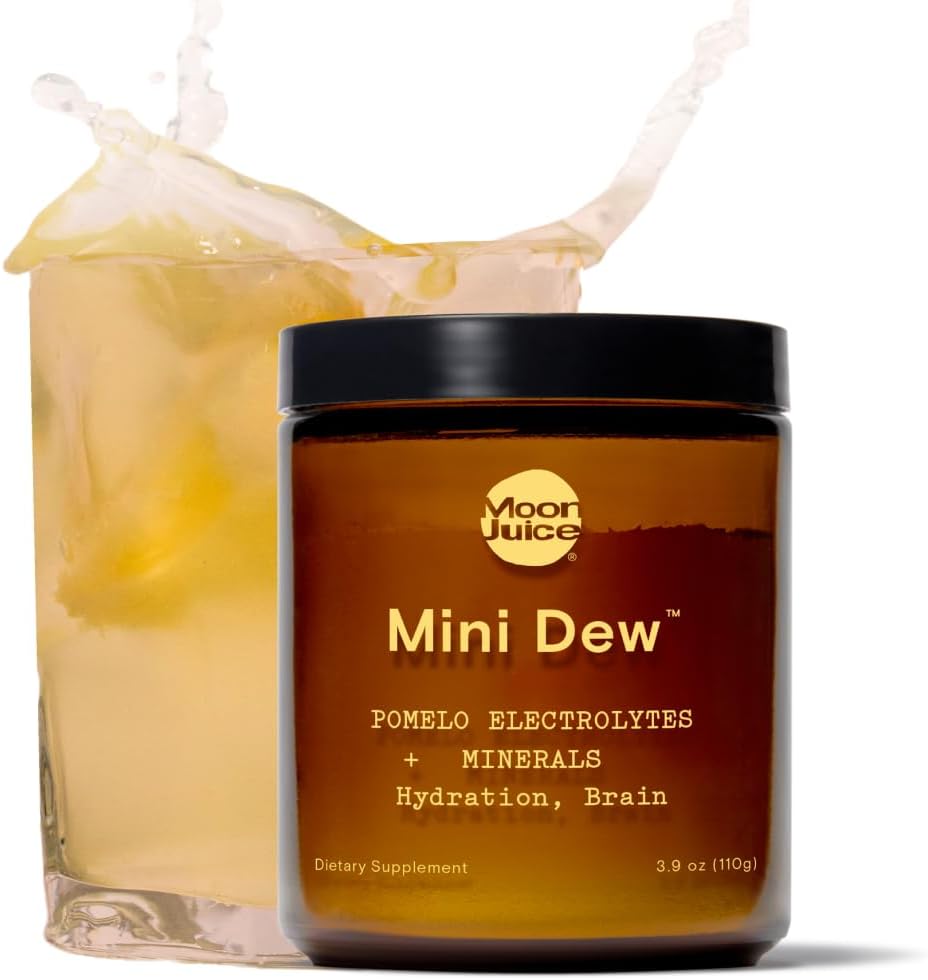 Moon Juice Mini Dew Elektrolyte Pulver - Sugar Free Minerals & Elektrolyt Hydration Pulver für Instant Hydration & Gehirn Unterstützung - Magnesium, Calcium, Kalium, Rosa Salz, Pomelo, 30 Portionen