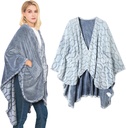 Bcareself Double-Sided Wearable Blanket Ultra Soft Flannel Shawl Blanket, Reversible Blanket, mit Taschen, für Frauen und Männer